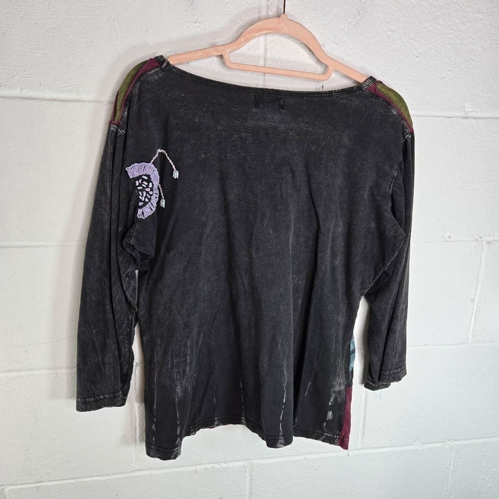 Rising International Artistic Patchwork Long Slee… - image 3